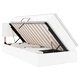 Легло с ракла за съхранение и LED осветление от еко кожа, 90 x 190 см, Чисто бяло