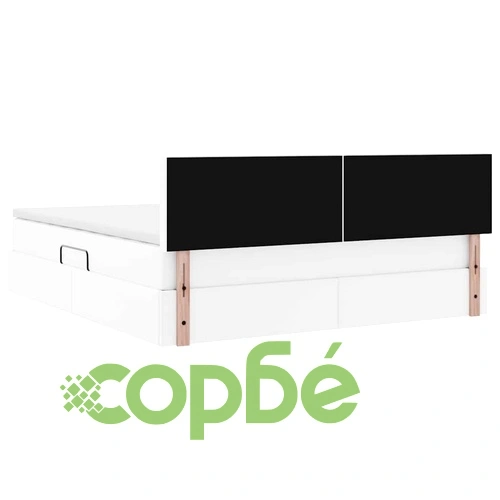 Легло с LED осветление от PVC чисто бяло 180x200 см с матрак ➤ топ цена ➤ sorbe.bg