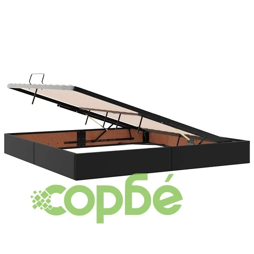 Легло с LED осветление от PVC светлосиво 200x200 см с матрак ➤ топ цена ➤ sorbe.bg
