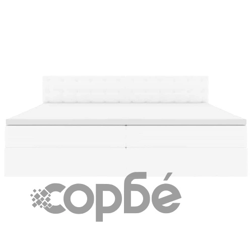 Легло с LED осветление светлосиво 200x200 см PVC с матрак ➤ топ цена ➤ sorbe.bg