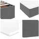 Тапицирано легло с LED осветление тъмносиво 180x200 см текстил с матрак
