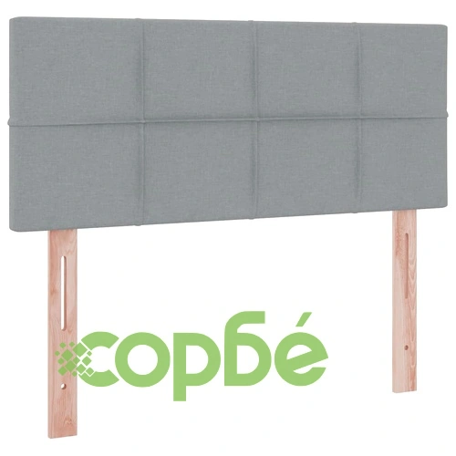 Легло с LED осветление и матрак, светлосиво, 120 x 200 см, текстил ➤ топ цена ➤ sorbe.bg