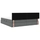 Легло с LED осветление тъмносиво 200x200 см текстил с матрак