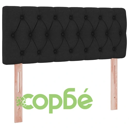 Легло с LED осветление и матрак, текстил, черно, 120 x 200 см ➤ топ цена ➤ sorbe.bg