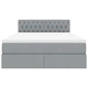 Текстилно легло с LED осветление светлосиво 140x190 см с матрак