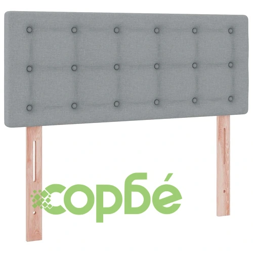 Легло с LED осветление и матрак, текстил, светлосиво, 120 x 200 см ➤ топ цена ➤ sorbe.bg