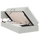 LED легло за съхранение с матрак, кадифе, 90 x 200 см, светлосиво