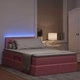 LED легло за съхранение с матрак, Кадифе, 120 x 190 см, Розово