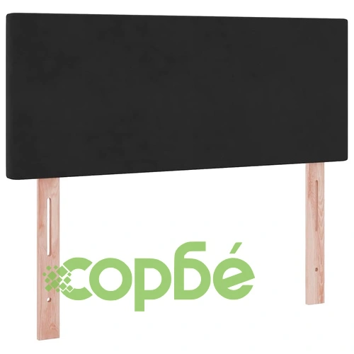Легло с LED осветление и матрак, кадифе, черно, 120 x 200 см ➤ топ цена ➤ sorbe.bg
