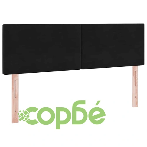 LED легло с ковчег за съхранение и матрак, кадифе, черно, 140 x 190 см ➤ топ цена ➤ sorbe.bg