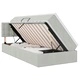 LED легло с матрак 90 x 200 см, кадифе, светлосиво
