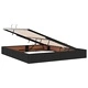 Легло с място за съхранение и матрак, Черно, 180 x 200 см, Изкуствена кожа