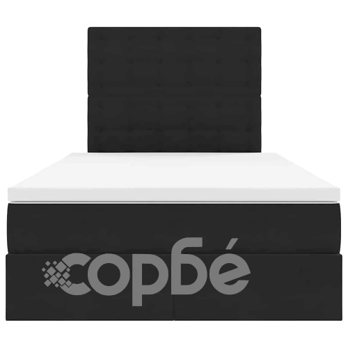 Легло с място за съхранение и LED осветление, Кадифе, 120 x 200 см, Черно ➤ топ цена ➤ sorbe.bg