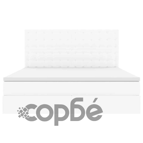 Легло с LED осветление и матрак 180x200 см ПВЦ бяло ➤ топ цена ➤ sorbe.bg