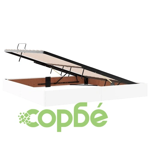 Легло с LED осветление и матрак бяло 200x200 см PVC ➤ топ цена ➤ sorbe.bg