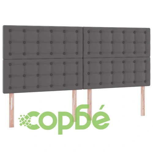 Легло с LED осветление и табла сиво 200x200 см PVC с матрак ➤ топ цена ➤ sorbe.bg