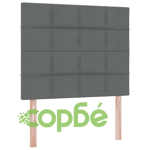 Легло с LED осветление и матрак, тъмносиво, 120 x 200 см, текстил ➤ топ цена ➤ sorbe.bg
