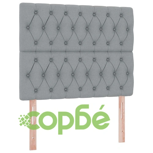 Легло с LED осветление и матрак, текстил, светлосиво, 120 x 200 см ➤ топ цена ➤ sorbe.bg