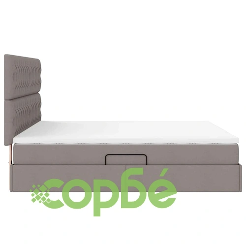 Легло с LED осветление и USB порт таупе 180x200 см текстил ➤ топ цена ➤ sorbe.bg