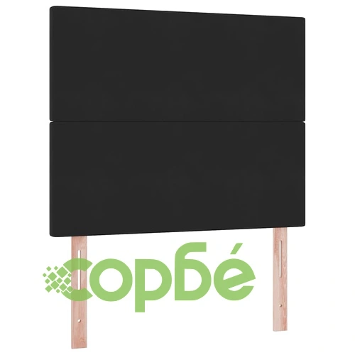 LED легло с ниша за съхранение и матрак, кадифе, черно, 120 x 200 см ➤ топ цена ➤ sorbe.bg
