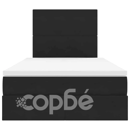 LED легло с ниша за съхранение и матрак, кадифе, черно, 120 x 200 см ➤ топ цена ➤ sorbe.bg