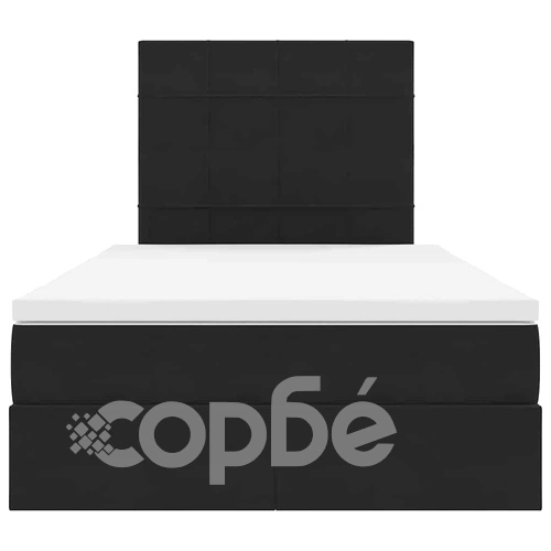 Легло с LED осветление и матрак, кадифе, черно, 120 x 200 см ➤ топ цена ➤ sorbe.bg