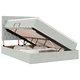 Легло с LED осветление и матрак, кадифе, светлосиво, 140 x 200 см