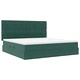 Легло за съхранение с LED осветление и матрак, кадифе, тъмнозелено, 200 x 200 см