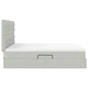 LED легло с табла и матрак, Кадифе, 180 x 200 см, Светлосиво