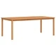 Комплект за хранене в градината от масивна акациева дървесина - 7 части, Кафяв