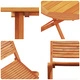 3-Часов Комплект Сгъваем Бистро от Масивна Акация - Маса и 2 Стола за Градина