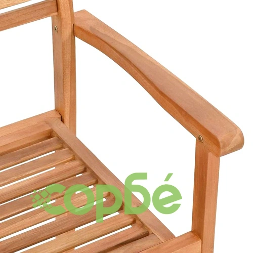 Градински комплект за хранене от масивно тиково дърво 5 части - кафяв 150x90x75 см ➤ топ цена ➤ sorbe.bg