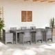 Градинска маса от полиратан светлосиво 250x100x73 см за 6 места
