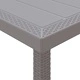 Градинска маса светлосива 350x100x73 см полиратан с алуминиева рамка