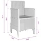 Комплект за хранене в градината 11 части кафяв полиратан 250x100x73 см