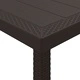 Комплект за хранене в градината 5 части кафяв полиратан 150x100x73 см