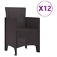Комплект градински мебели 13 части кафяв полиратан 350x100x73 см