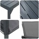 Градински комплект за хранене 9 части черен полиратан 180x80 см
