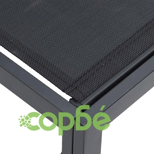 Градински диван комплект 6 места с възглавници черен алуминий 283x141.5x71 см ➤ топ цена ➤ sorbe.bg