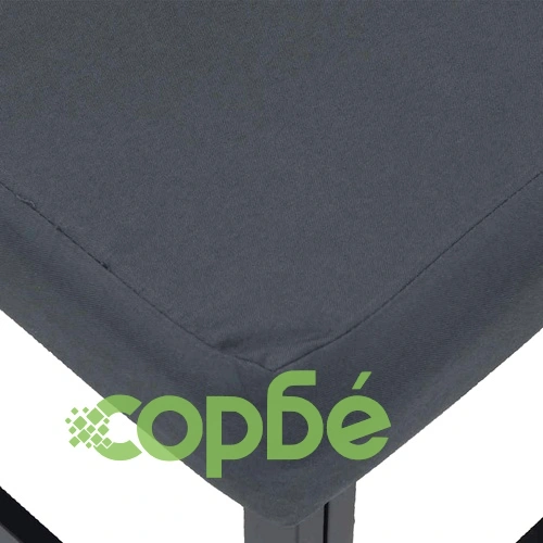 Градински диван комплект 6 места с възглавници черен алуминий 283x141.5x71 см ➤ топ цена ➤ sorbe.bg