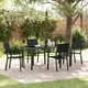 Комплект за хранене в градината 5 части черен HDPE 160x80x73 см