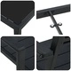 Комплект за хранене в градината 5 части черен HDPE 160x80x73 см