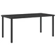Комплект за хранене в градината 5 части черен HDPE 160x80x73 см