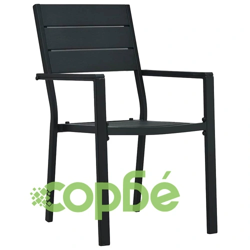 Комплект за хранене в градината 5 части черен HDPE 160x80x73 см ➤ топ цена ➤ sorbe.bg