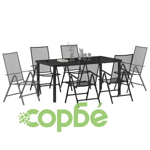 Комплект за хранене в градината 7 части антрацит стомана ➤ топ цена ➤ sorbe.bg