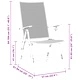 Градински комплект за хранене 9 части антрацит стомана 200x80x73 см