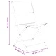 Комплект за хранене в градината 7 части черен текстилен и стомана 200x80x73 см