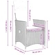 Комплект за хранене в градината 5 части кафяв полиратан 160x80 см