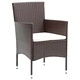 Комплект градински мебели 7 части полиратан кафяв 160x80x73 см