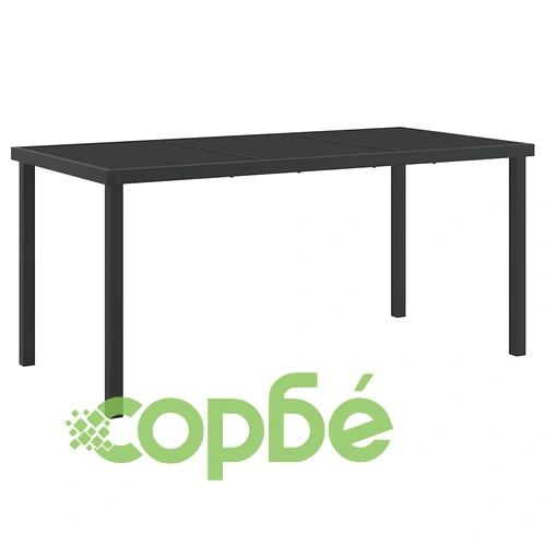 Комплект за хранене в градината 5 части сив полиратан 160x80 см ➤ топ цена ➤ sorbe.bg
